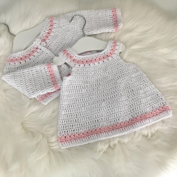 Baby Dress & Cardigan Set N 400