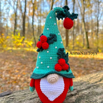 Christmas gnome in green hat