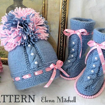 Knitting PATTERN Baby Jacket, Diaper Cover, Hat and Shoes Knitted Baby Set