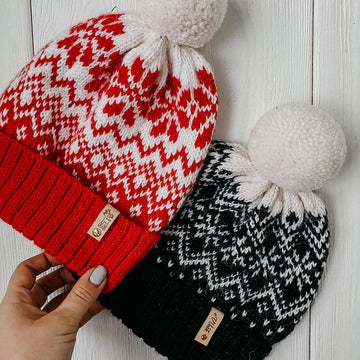 Scarlet Snowflake Hat