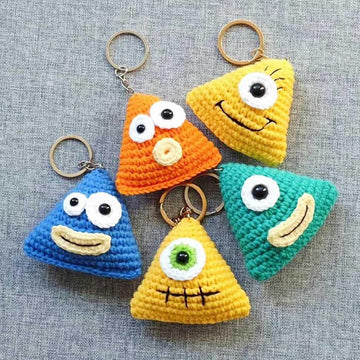Monster Keychain,Free Crochet Patterns,Crochet Easy Patterns,Crocheting Projects for Beginners