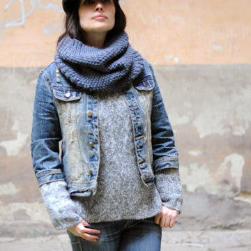 Cirrocumulus knit tube scarf