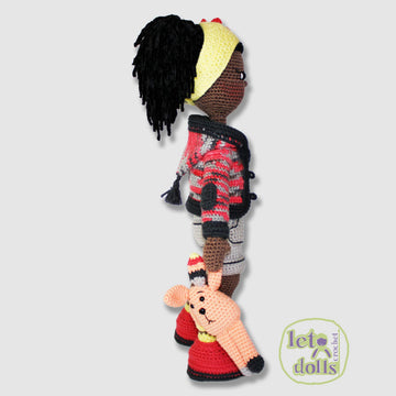 21 inch crochet doll pattern PDF, Large amigurumi doll, Khira