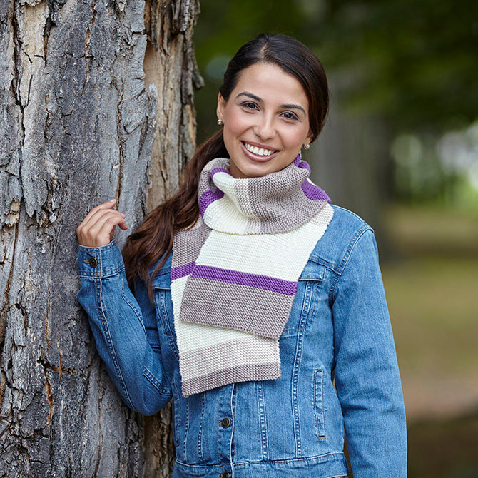 741 Cadence Scarf - Knitting Pattern for Men and Women in Valley Yarns Valley Superwash DK