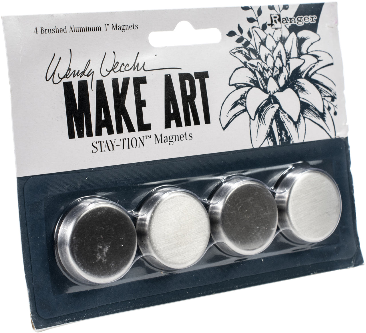 Ranger Wendy Vecchi MAKE ART Stay-tion 1" Magnets 4/Pkg - 606529