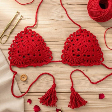 Crochet Heart Bra Pdf + Video Tutorials