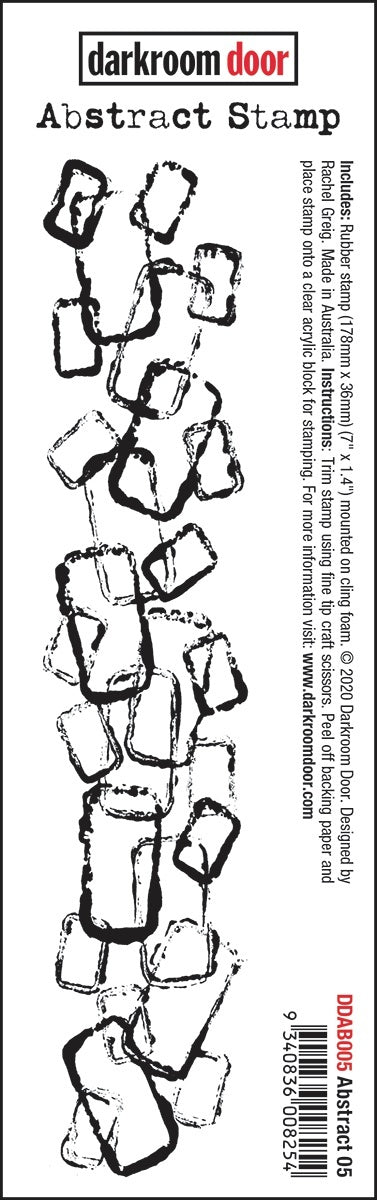 Darkroom Door Abstract Cling Stamp 1.4"X7" - Abstract #5