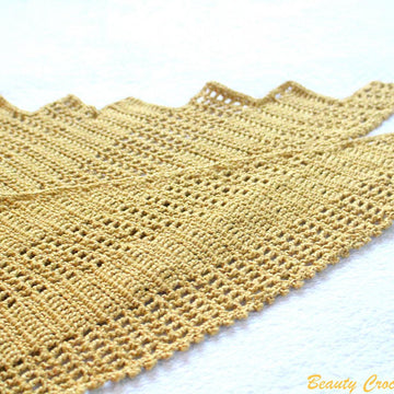 Asymmetrical Shawl "Golden Dragon"