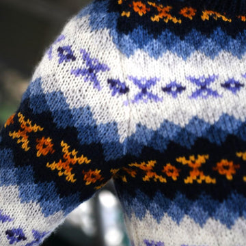 Women's Retro Fair Isle Cardigan in Cascade 220 Sport - DK255