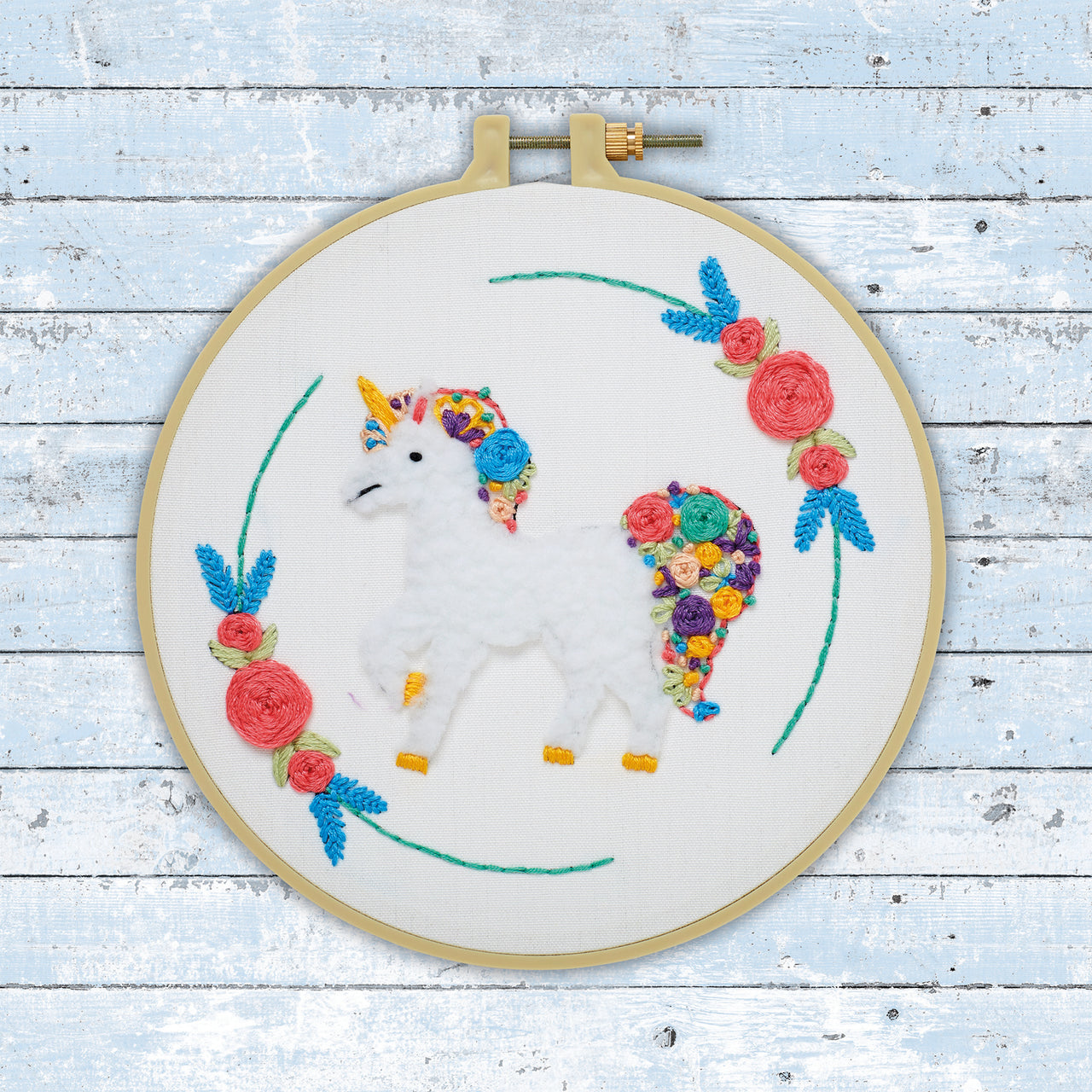Simply Make Unicorn Printed Embroidery Kit