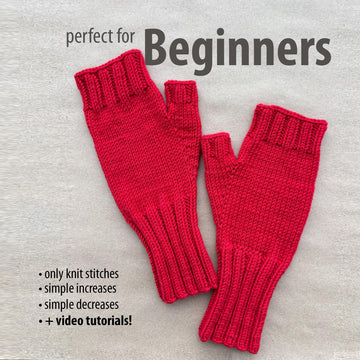 Knitted Fingerless Gloves for Woman