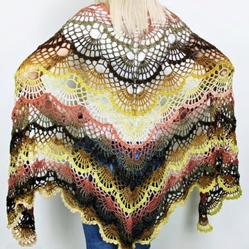 Crochet Pattern Triangle Shawl BioTronik #5 | Easy Crochet Shawl | Textured Wrap PDF