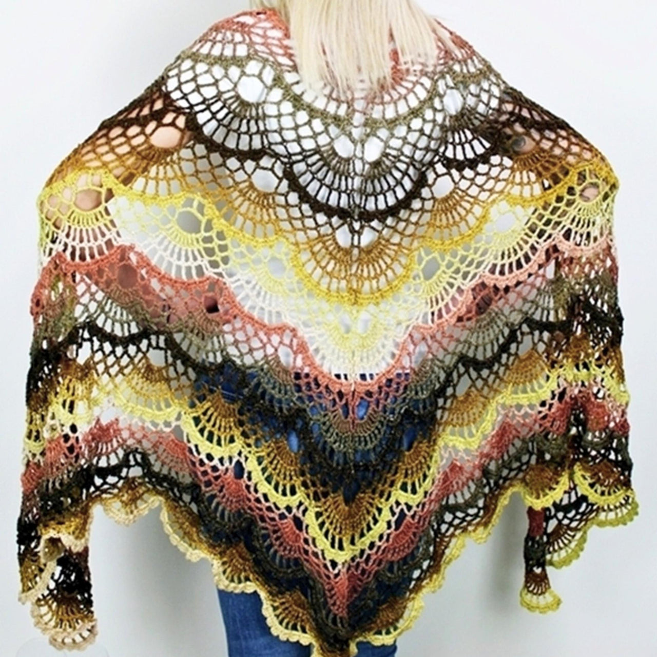 Crochet Pattern Triangle Shawl BioTronik #5 | Easy Crochet Shawl | Textured Wrap PDF
