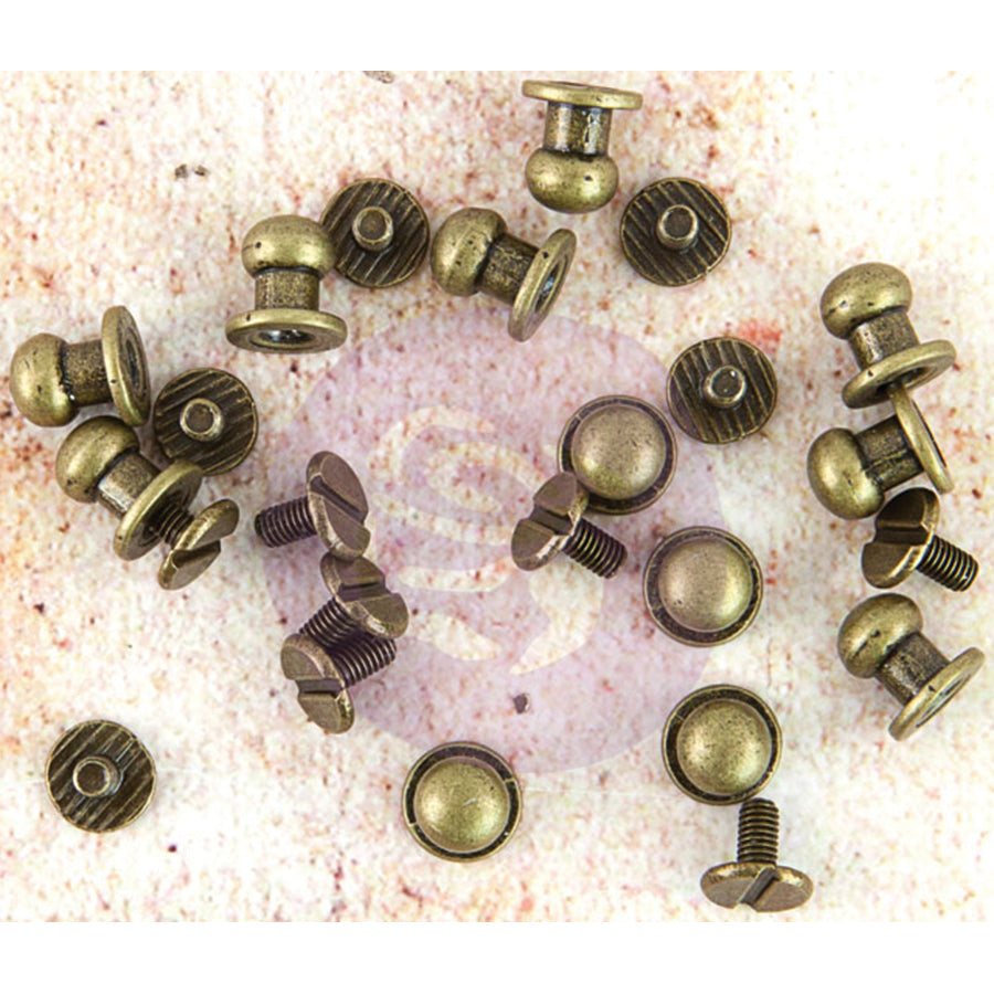 Prima Marketing Memory Hardware Embellishments - Metal Knobs .25" 12/Pkg