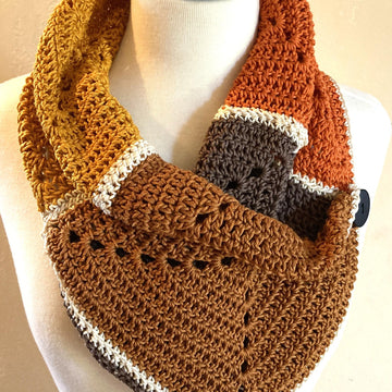 Colorful Button Cowl Crochet Pattern