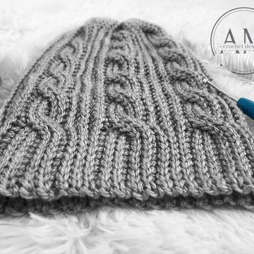3D cables knit-look beanie