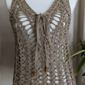 Sandy Crochet Mesh Tank Top