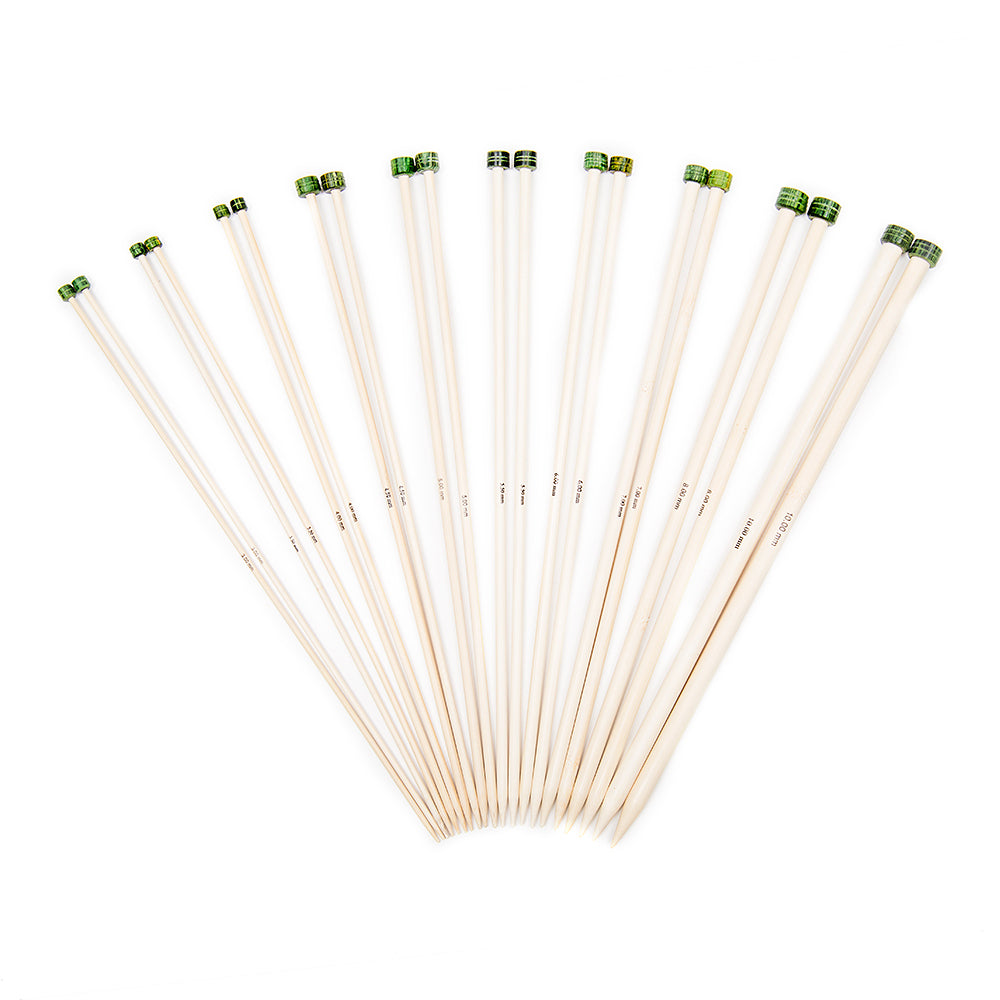 KnitPro Bamboo Single Point Needles 33cm (Set of 10)