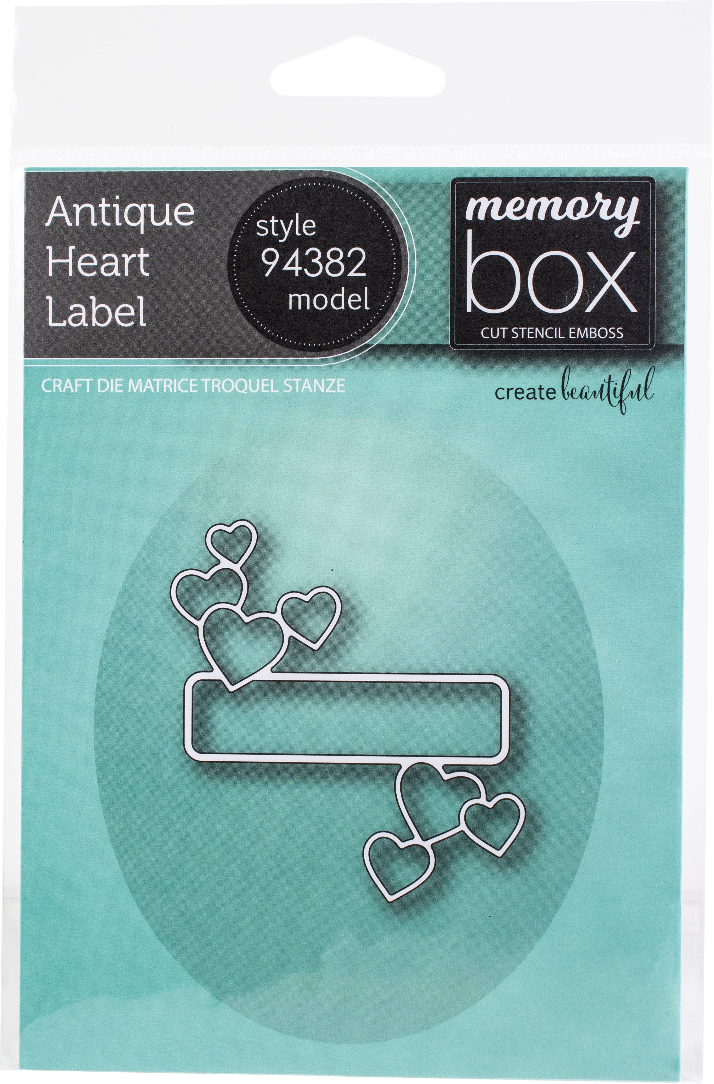 Memory Box Dies - Antique Heart Label