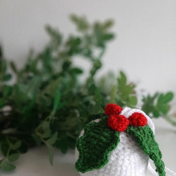 Christmas balls with holy leaf