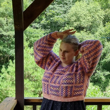 Electric Granny Square Sweater