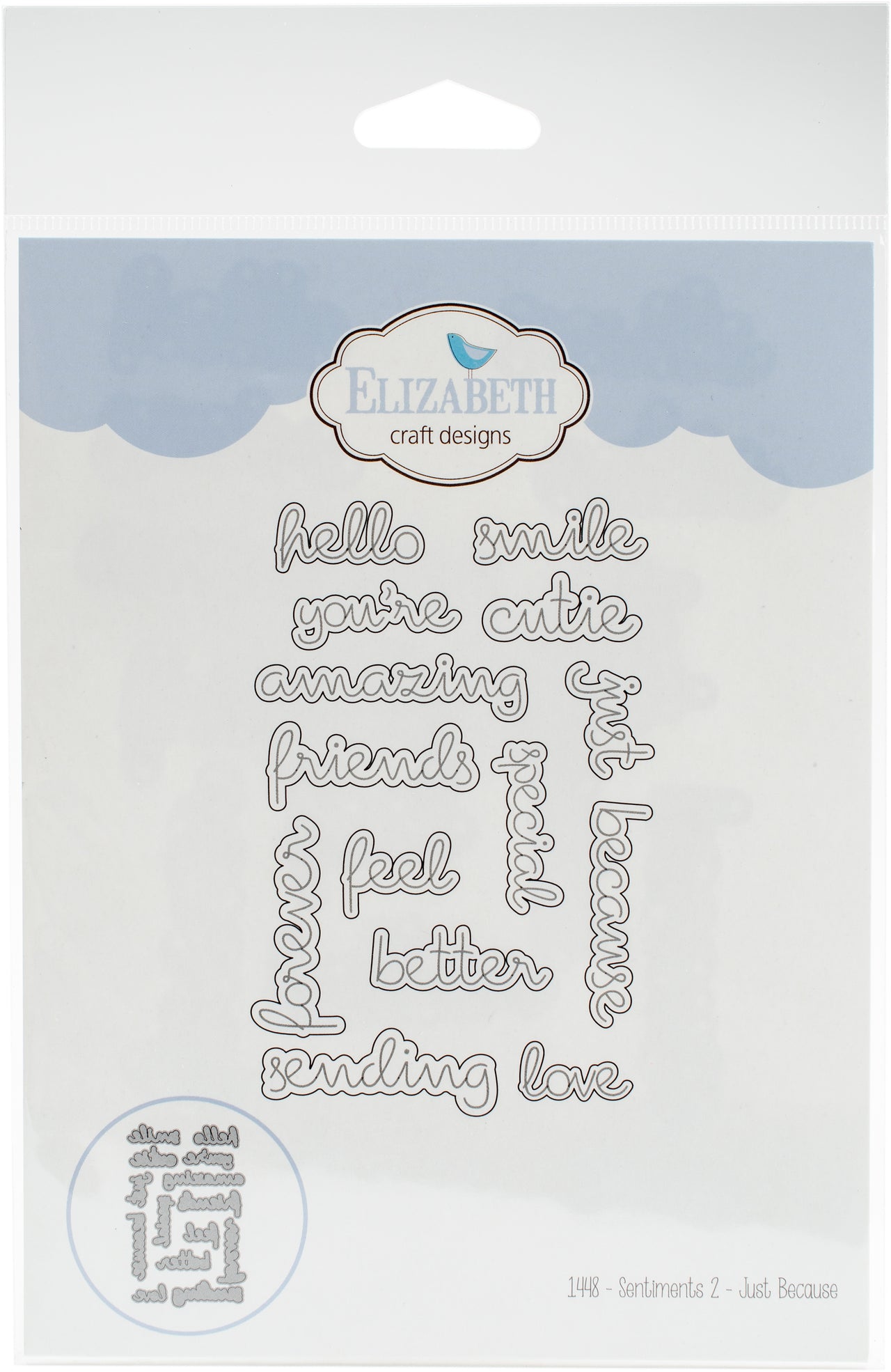 Elizabeth Craft Designs Elizabeth Craft Metal Die - Sentiments 2 - Just Because