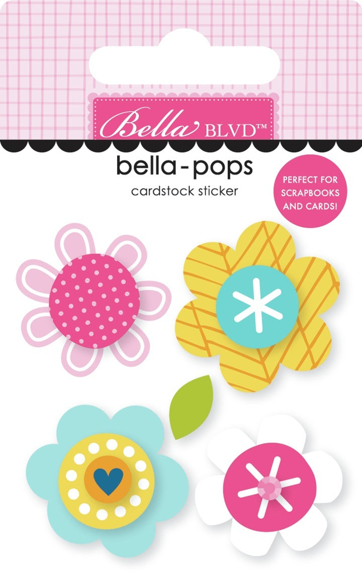 Doodlebug Chloe Bella-Pops 3D Stickers - Blossoms