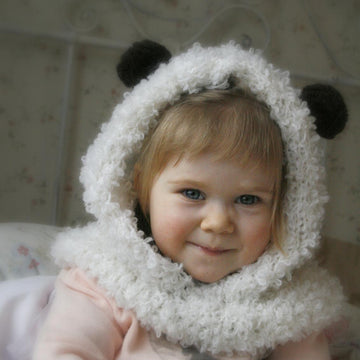 Mouton sheep hooded cowl