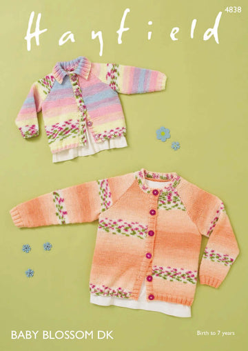Cardigans in Hayfield Baby Blossom DK - 4838 - Downloadable PDF