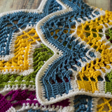 Spring Mardi Gras Chevron Afghan