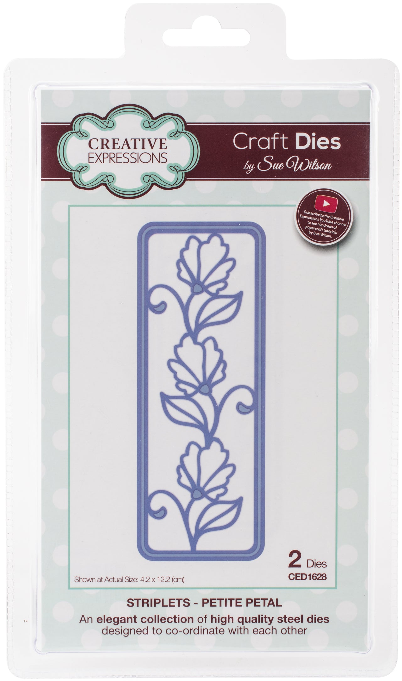 Creative Expressions Craft Dies By Sue Wilson - Striplets-Petite Petal 4.80"X1.65"