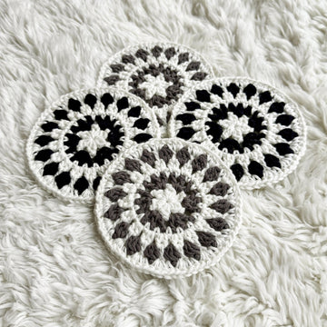 Scandi Snowflake Crochet Coaster