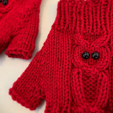 Fingerless Gloves – with OWLS! Includes How-to Video