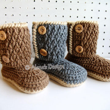 Two-Button Toddler Booties