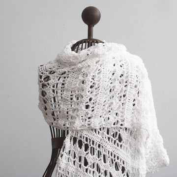 Crochet Lace Long Shawl