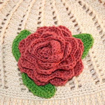 Rose and Leaves Embellishment