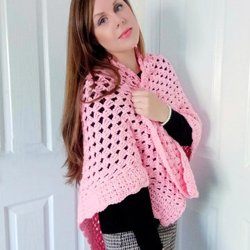 Crochet The Delicate Rose Shawl Pattern