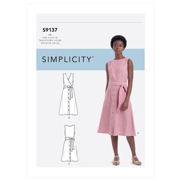 Simplicity Misses' Cross-Back Dress S9137 - Sewing Pattern