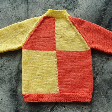 Peyton - Child’s 8ply V neck raglan jumper in two colours