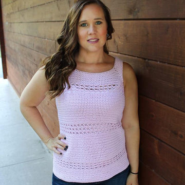 Blushing Eyelet Tank