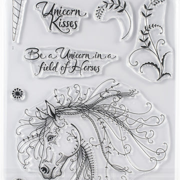 Creative Expressions Pink Ink Designs A5 Clear Stamp Set - Unicorn