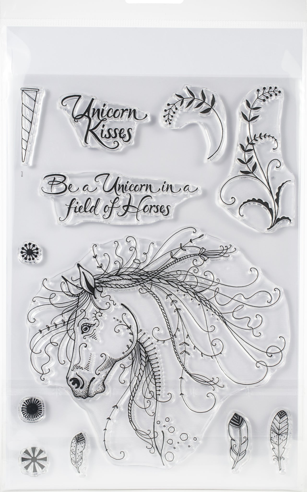 Creative Expressions Pink Ink Designs A5 Clear Stamp Set - Unicorn