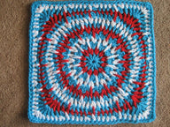 Spiky Circle Afghan Square