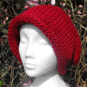 SUPERFAST ROLL BRIM SLOUCH HAT KNITTING PATTERN - MADMONKEYKNITS