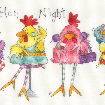 Bothy Threads Hen Night Cross Stitch Kit - 35 x 18cm