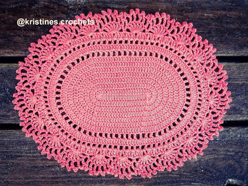 Romantic Oval Doily Placemat Written Pattern