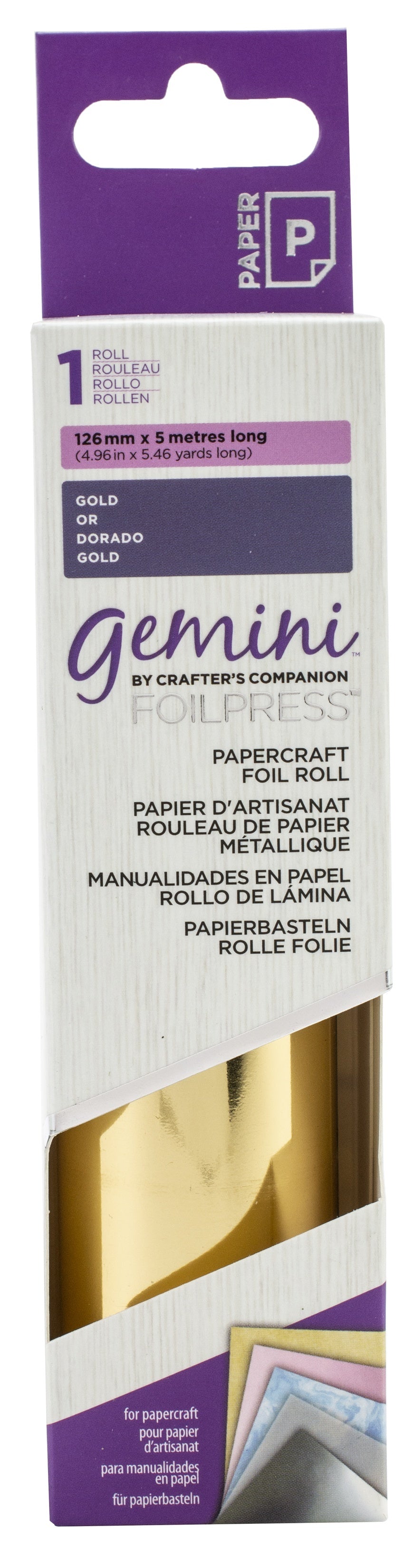 Crafter's Companion Gemini FoilPress Papercraft Foil Roll - Gold