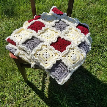 Rag Quilt Style Baby Blanket