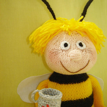 Toy Knitting Pattern -Knit Maya the Bee