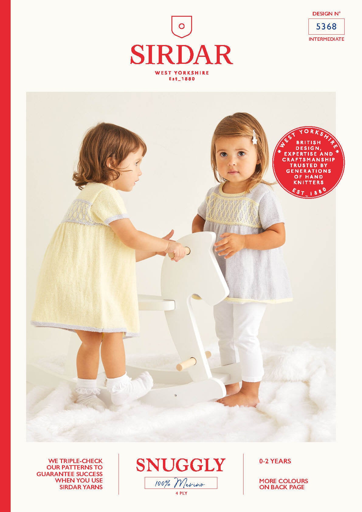Babies Dress & Tunic in Sirdar Snuggly 100% Merino 4 Ply  - 5368 - Leaflet